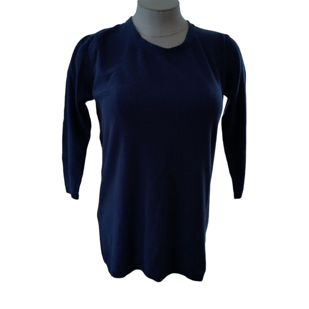 Babaton Silk & Cashmere 3/4 Sleeve Open Back Tunic Style Sweater Size M